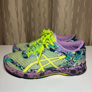 Asics Gel Noosa Tri 11 Women's 8 Running Duomax T676N Colorful Neon Graffiti